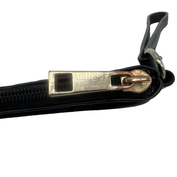 GUESS LOGO black and gold hardware soft case clutch embossed G Faux leather - Picture 10 of 11